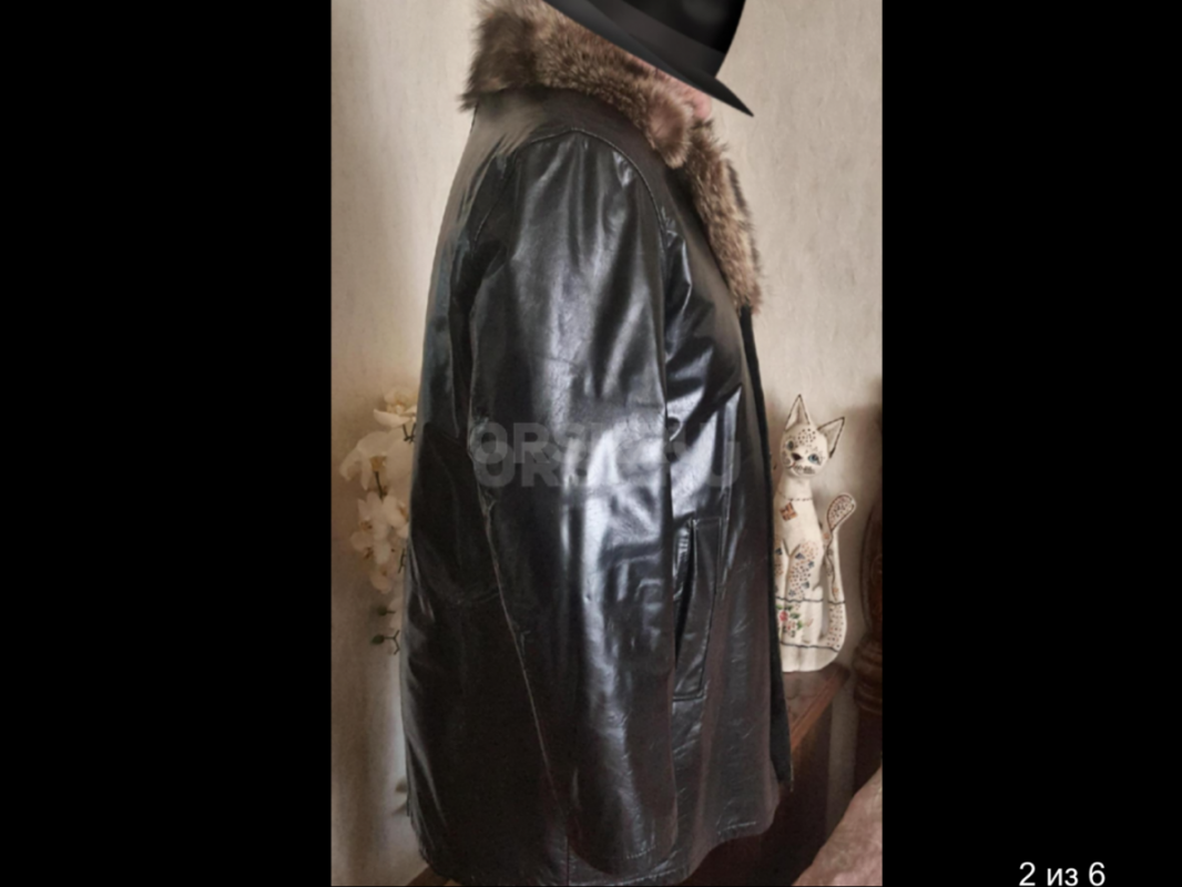 Продам шикарную натуральную мужскую зимнюю куртку, натуральная лайковая кожа, внутри натуральный мут - Новотроицк