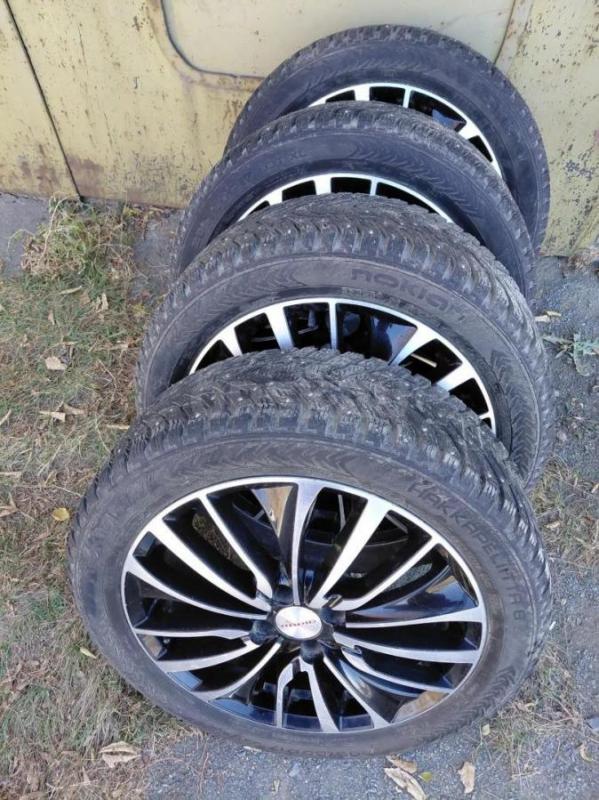 Колеса в сборе 4/100 R17 Nokian Hakkapelitta 8, стояли на Весте кросс, все шипы на месте - Орск