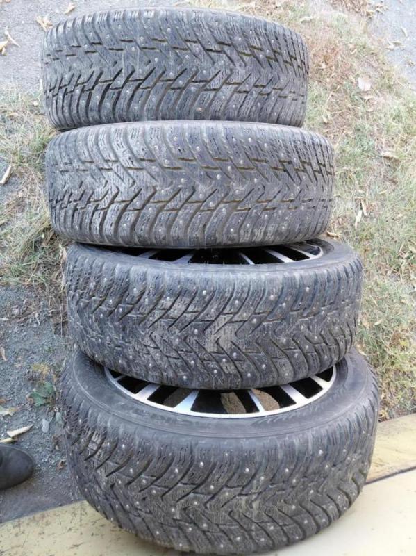 Колеса в сборе 4/100 R17 Nokian Hakkapelitta 8, стояли на Весте кросс, все шипы на месте - Орск
