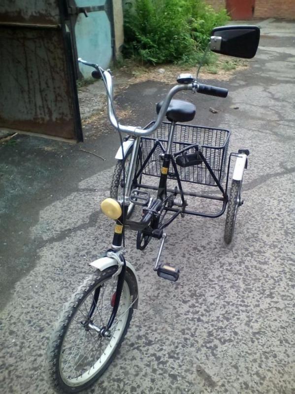 Велосипед трёхколёсный взрослый с грузовой корзиной (для поездок на огород)  - за 15000 руб. - Орск