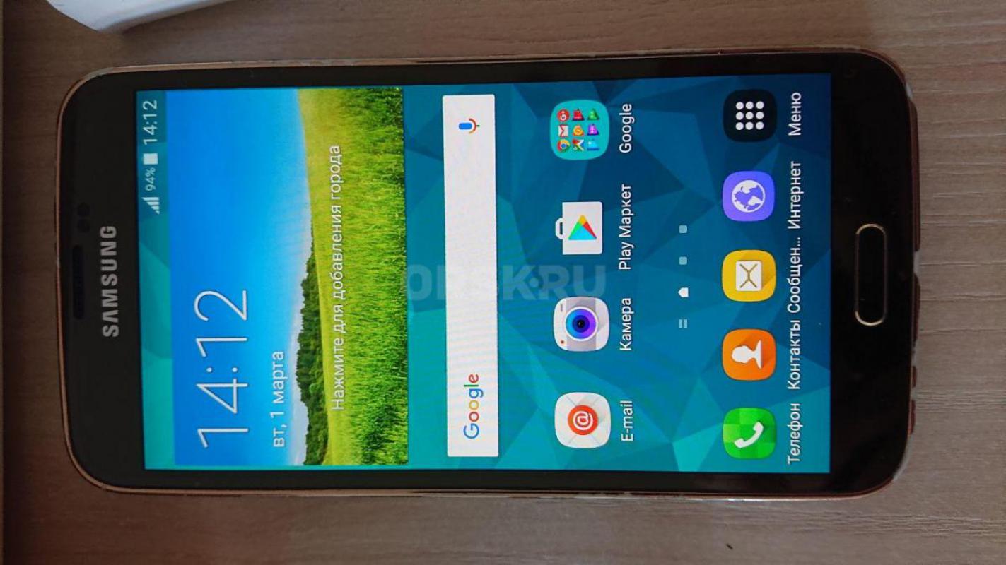 Смартфон Samsung Galaxy S5 Золотой в отличном рабочем состоянии, без ремонта все родное оригинальное - Орск