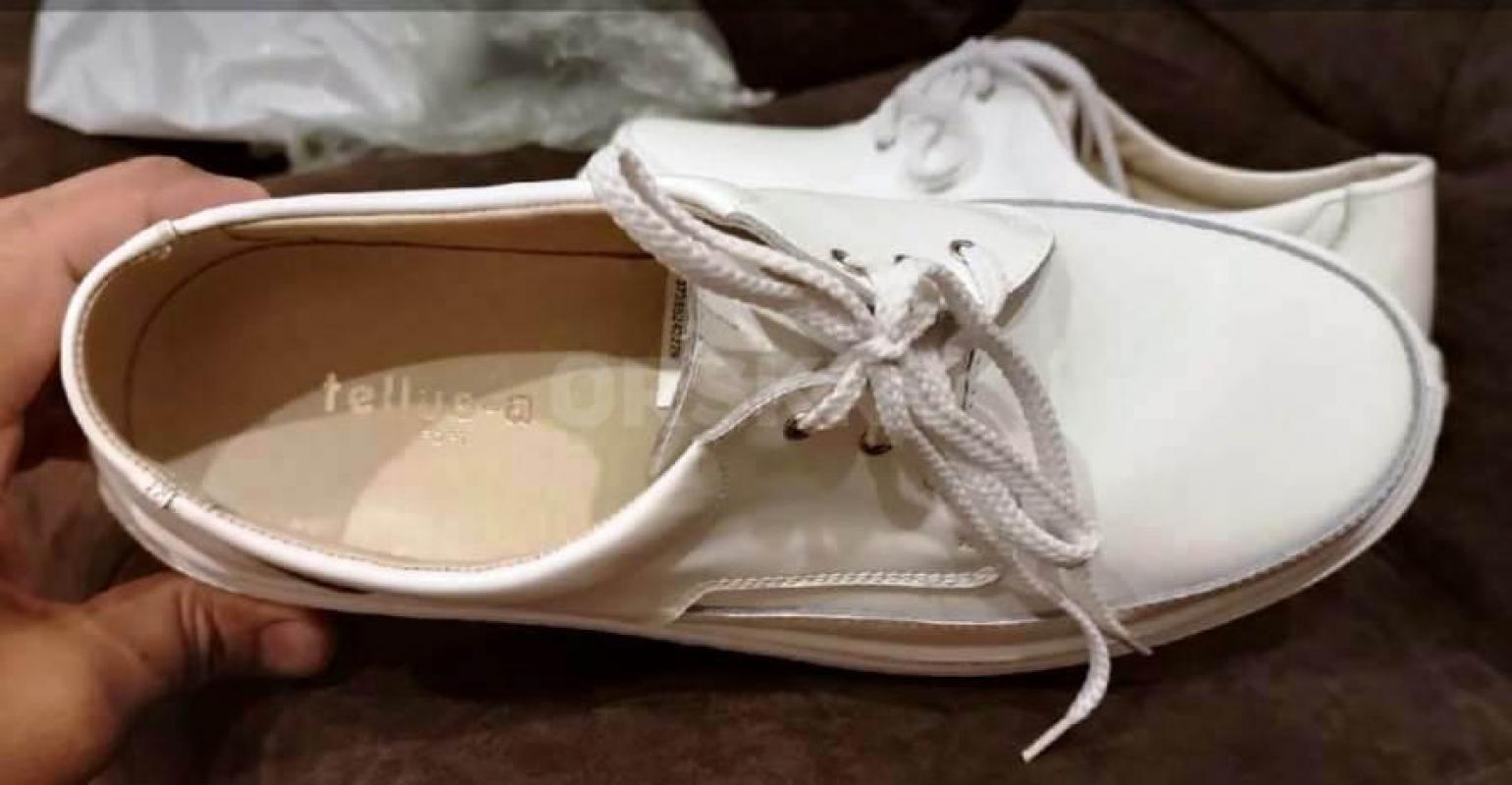 Продам туфли мужские белые, кожаные 42 размер. 240 квартал - Орск