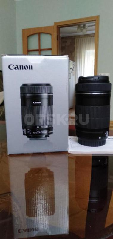 Объектив   Canon 55-250mmf/4-5,6  IS STM идеален для видео съёмке новый - Орск