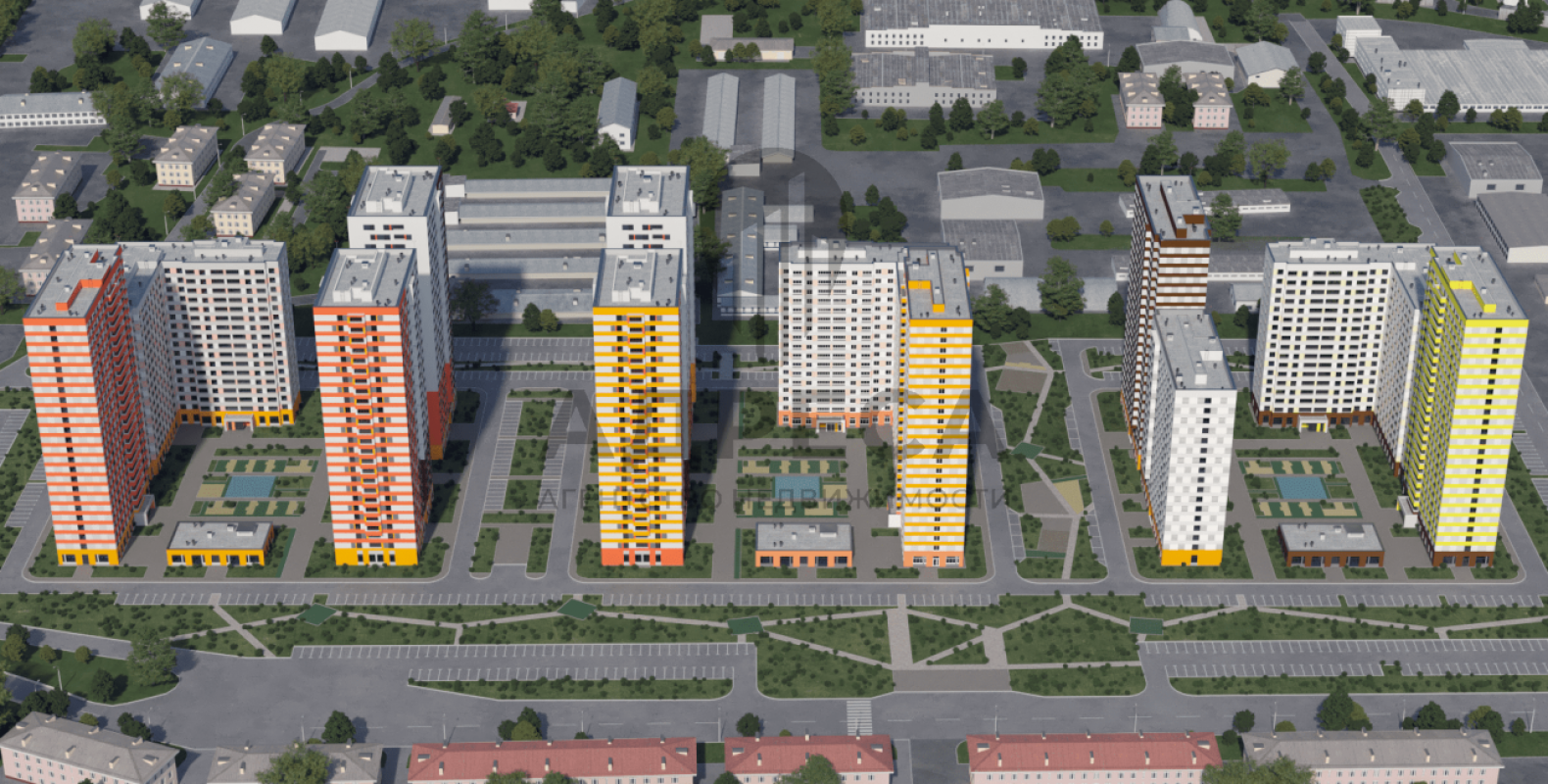 Новый жилой комплекс закрытого типа, в Промышленном районе города Оренбурга. - Оренбург