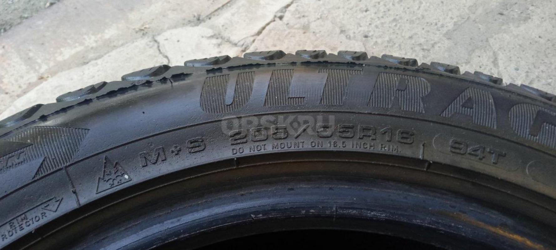 Goodyear UltraGrip Ice Arctic 205/55 R16 б/у шины, производитель Польша, год выпуска 2013г. - Орск