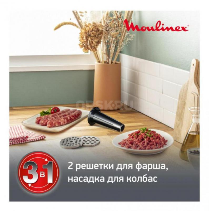 Электромясорубка Moulinex ME106832 серии HV1 – превосходная кухонная техника для приготовления привы - Орск