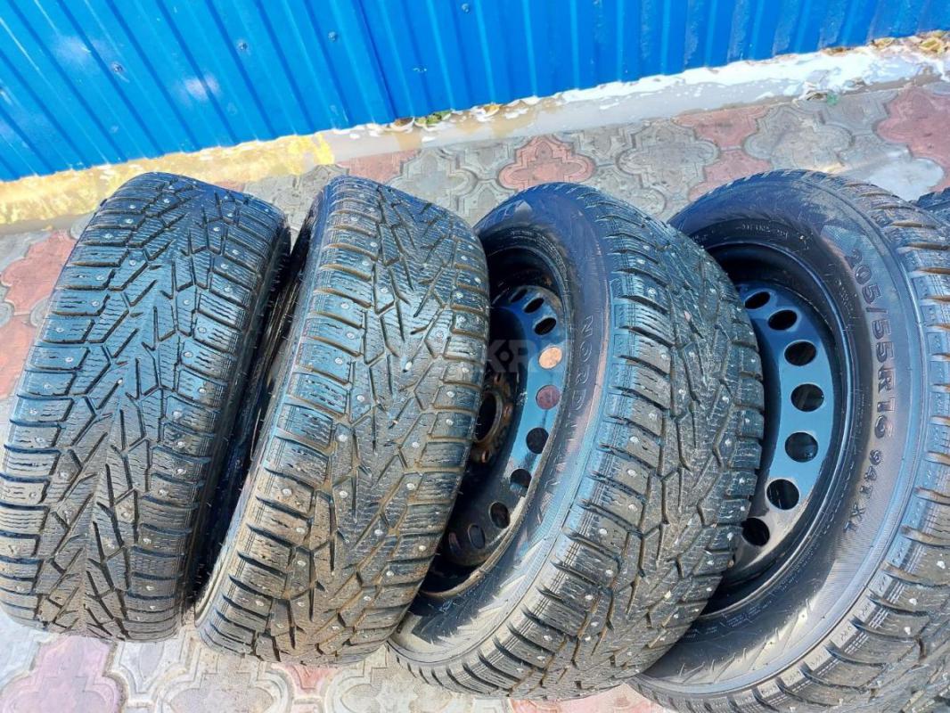 Зимняя Nokian NORDMAN 7 205/55/R16 штампованных дисках, разболтовка 5X114.3. - Орск