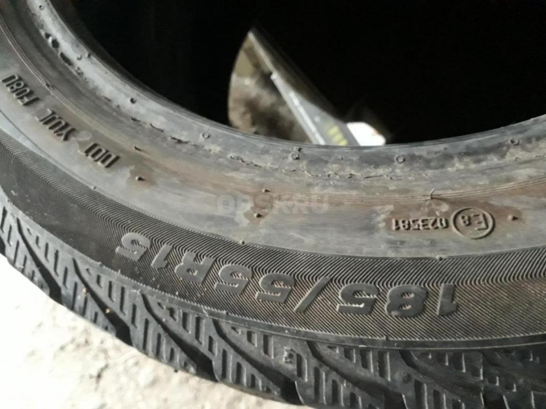 Два зимних баллона Viatti 185/55 R15, без грыж и порезов, протектор хороший, на одном есть шипы почт - Орск