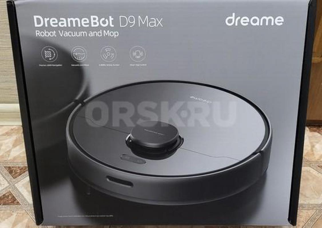 Новый, в упаковке, не пользовались, робот – пылесос Dreame D9 Max для уборки дома, с функцией всасыв - Орск