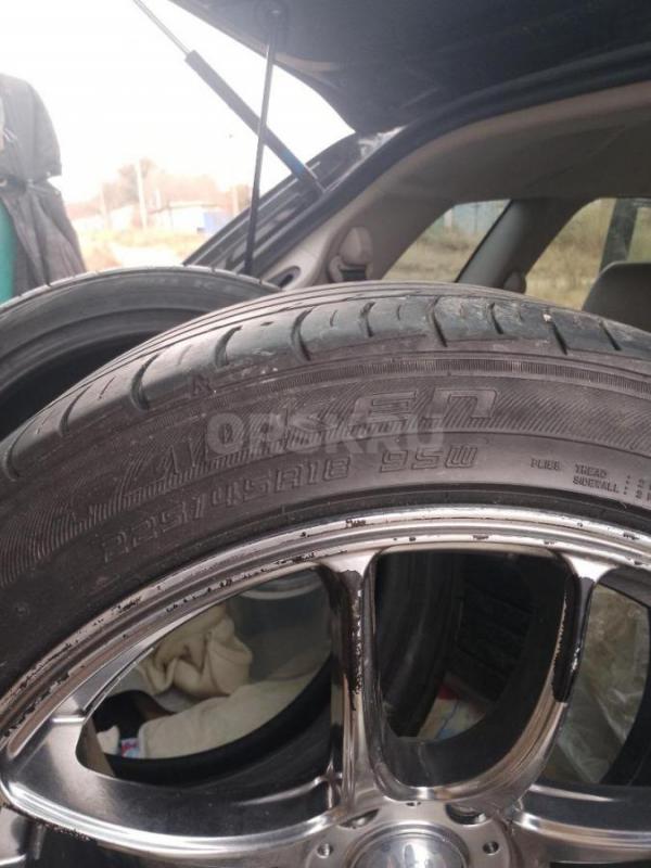 Резина 225/45 R18  низкопрофильная, износ менее 20 % , 4 шт. + 1 новый с запаски фирмы FALKEN – япон - Орск