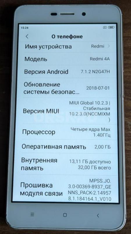 Xiaomi redmi 4a 2/32 память,целый экран, срочно возможен торг. - Орск