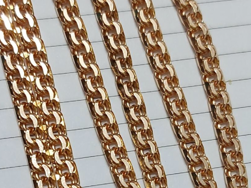 Куплю браслет 583-585 пробы троиной или двойной «Бисмарк» от 35 до 50 грамм   Именно «Бисмарк» как н - Новотроицк