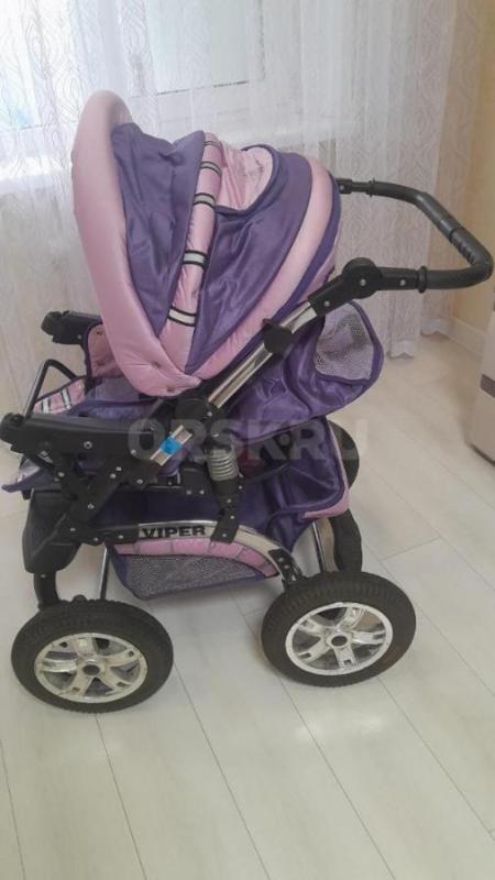 Детская коляска лето-зима трансформер б/у состояние отличное - Орск