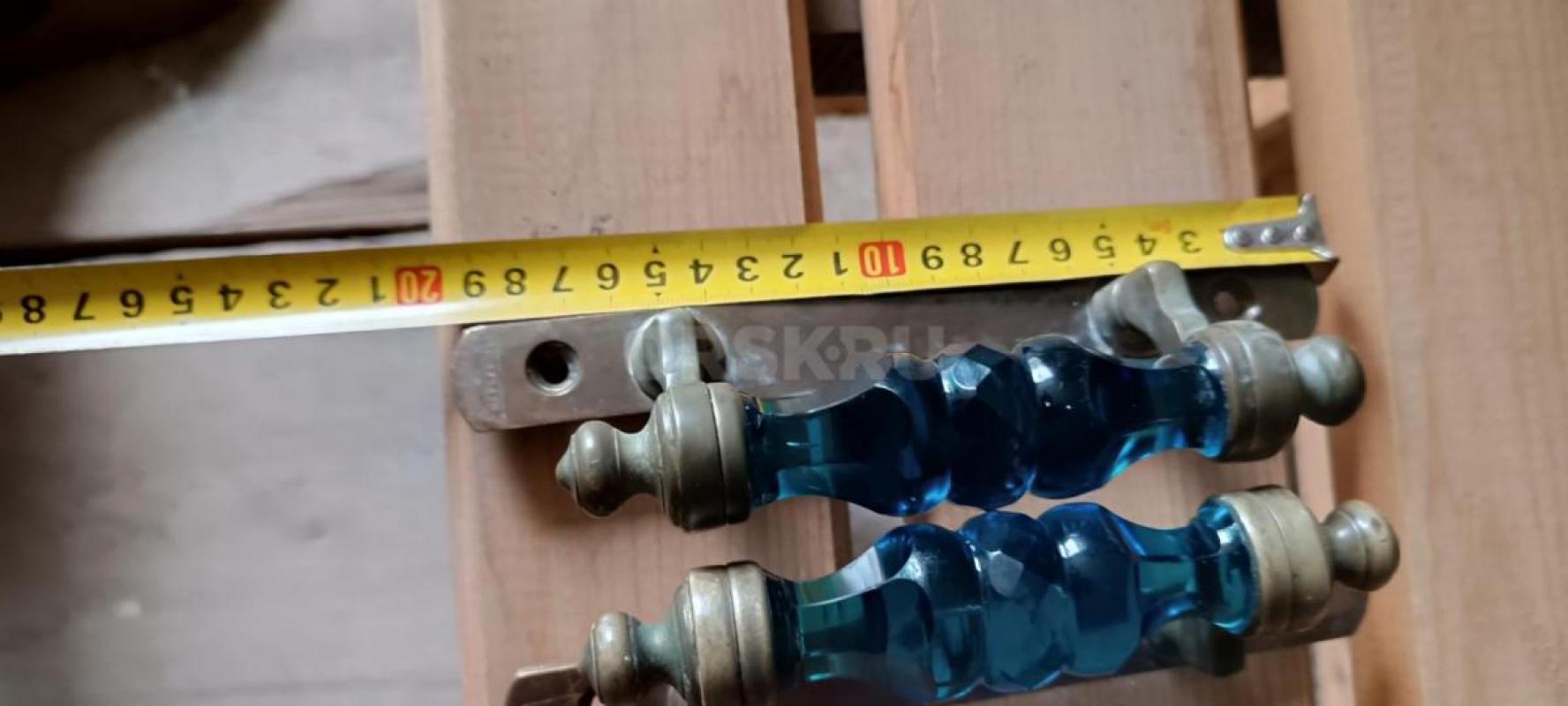 Старинная дверная ручка с резным стеклом, царских времен до 1917 года. - Орск