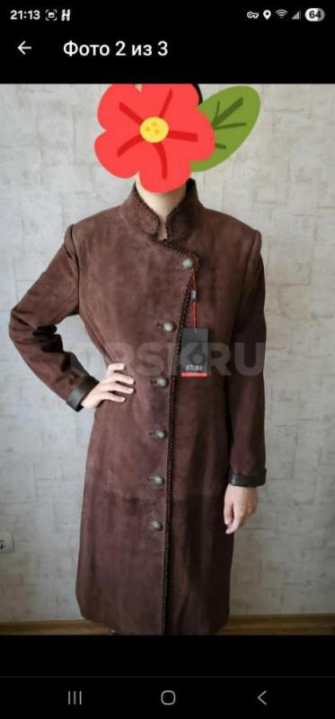 Кожаное пальто женское,48-50р-р классика (натуральная замша) Новое,ни разу не надето с биркой,куплен - Орск