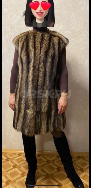 Жилет женский мех енот. - Орск