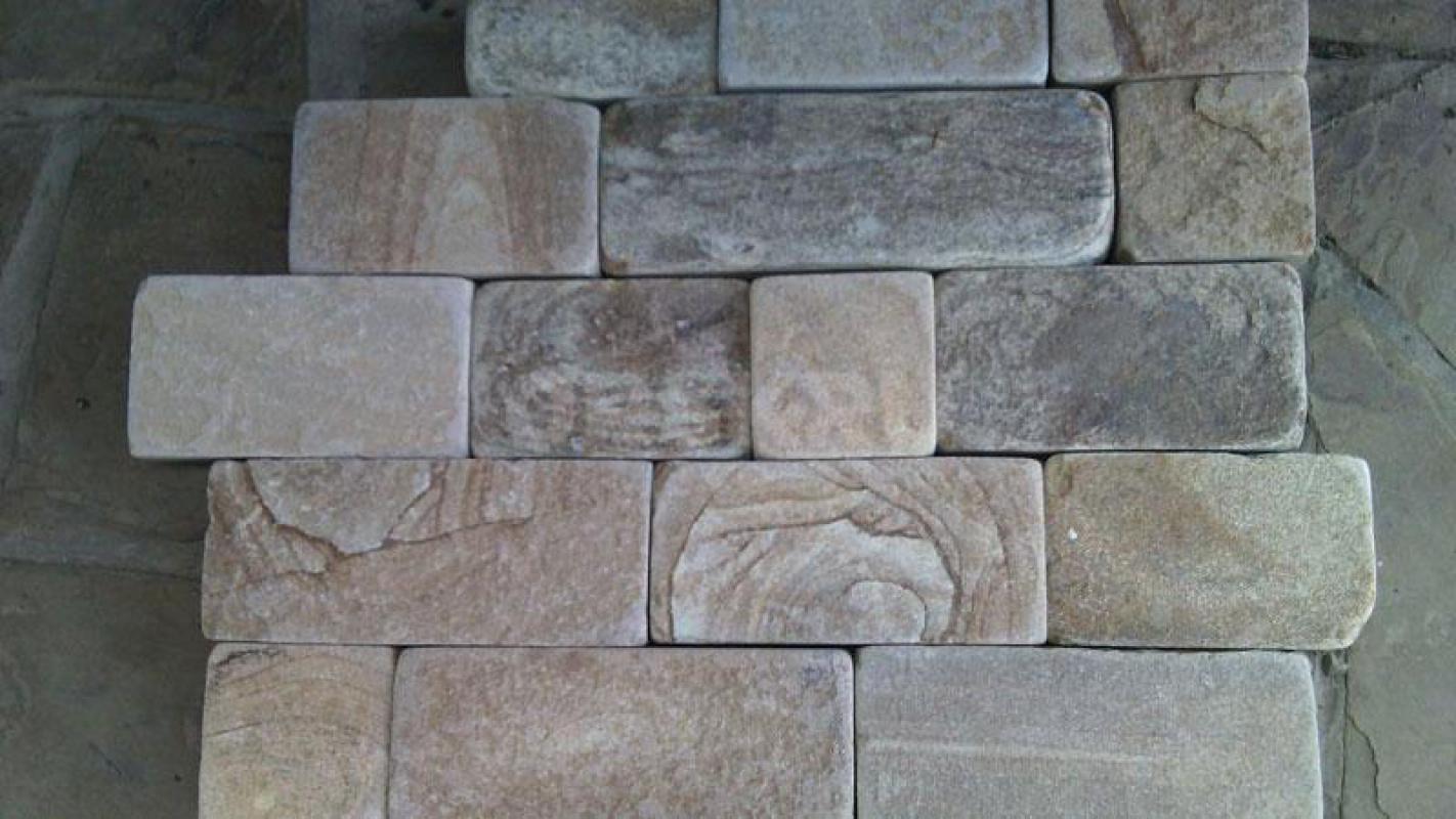 Брусчатка Цветная из ростовского камня пиленого галтованного песчаника природного продается ИП Шевер - 1