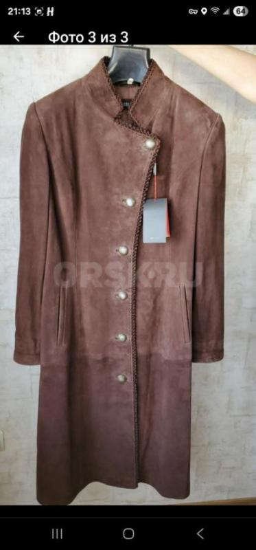 Кожаное пальто женское,48-50р-р классика (натуральная замша) Новое,ни разу не надето с биркой,куплен - Орск