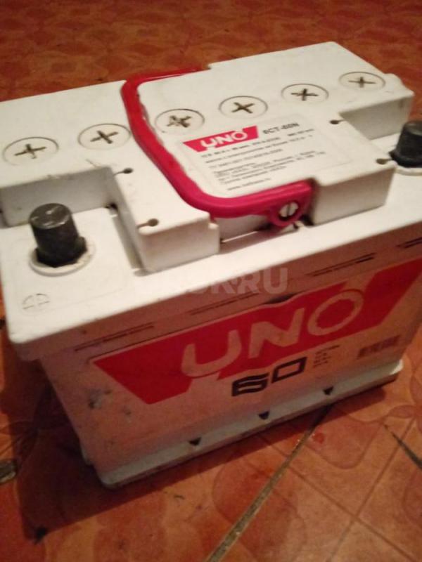 Продам Курский аккумулятор 60 А/ч пусковой ток 510 Ампер б/у в хорошем рабочем состоянии. - Орск