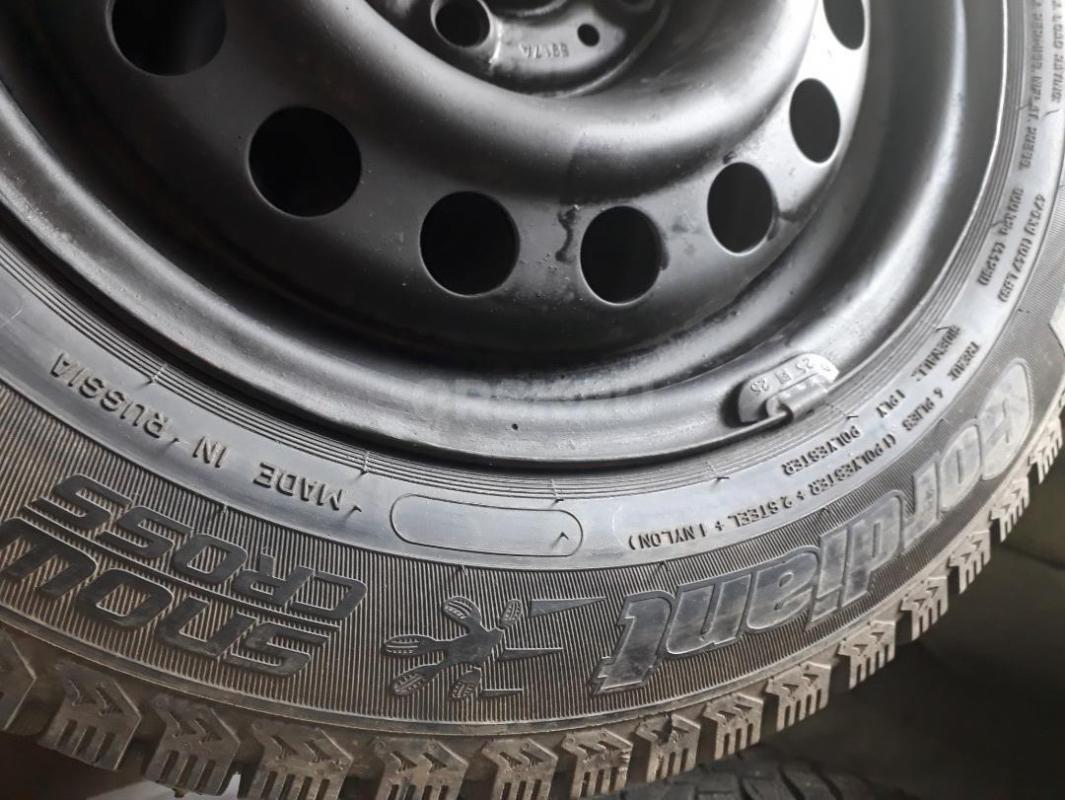Комплект зимних колес в сборе Cordiant 175/65R14 в хорошем состоянии, диски разболтовка 4 х 100 ( ки - Орск