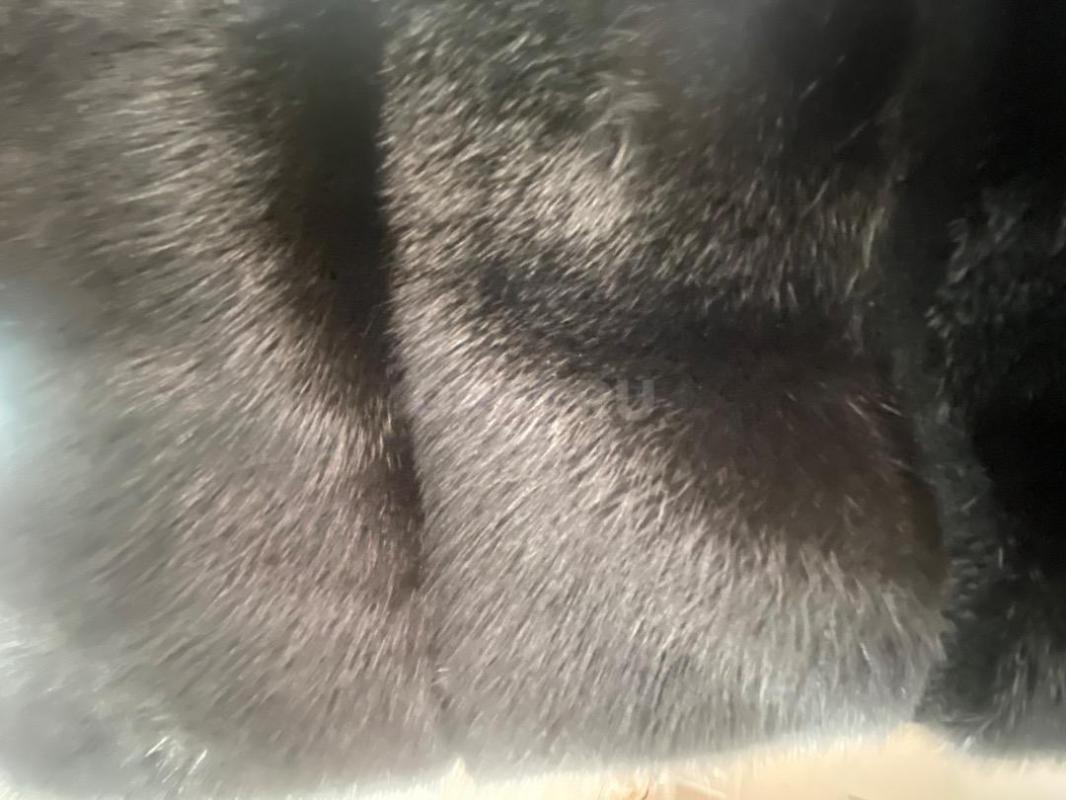 Норковая шуба (46-48 размер) цвет черная нефть. - Орск