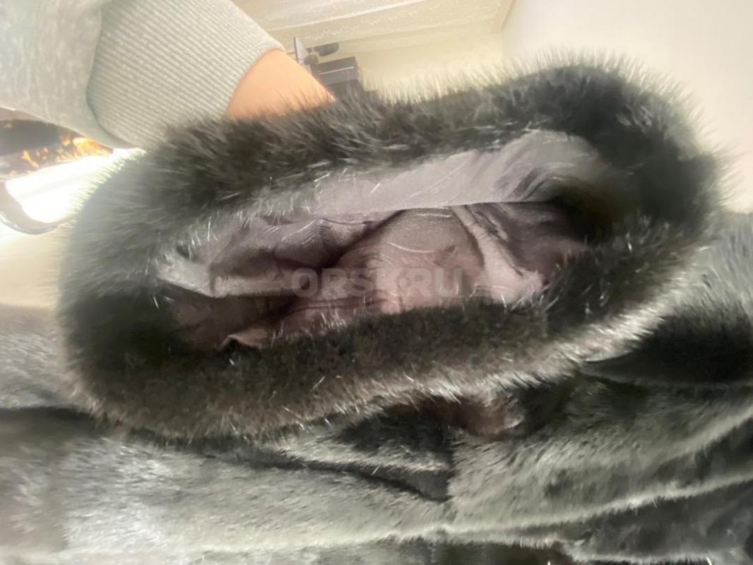 Норковая шуба (46-48 размер) цвет черная нефть. - Орск