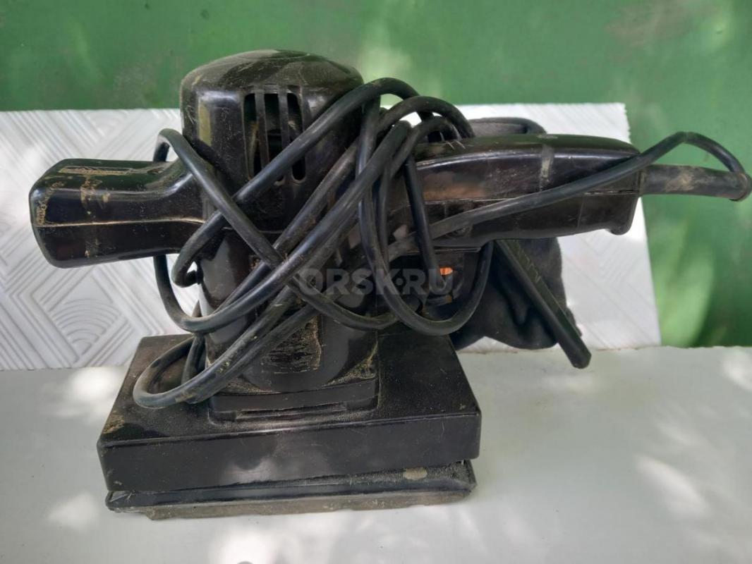 шлифмашинка СССР, плоскошлифовальная с мешком для сбора пыли. - Орск