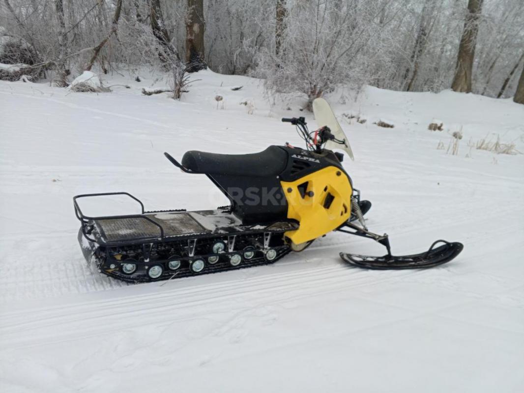 Продам снегоход альфа long 3, состояние отличное электростартер подогрев четырехтактный двигатель - Орск