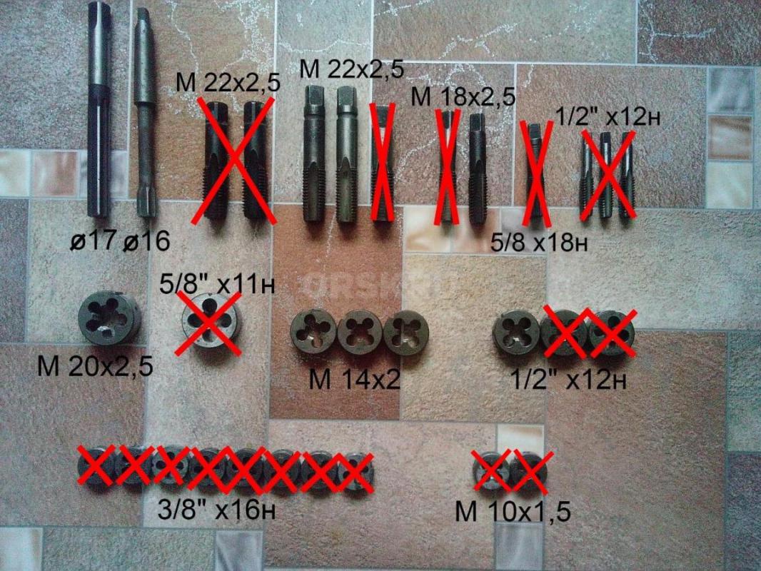 Метчики и плашки СССР. - Новотроицк