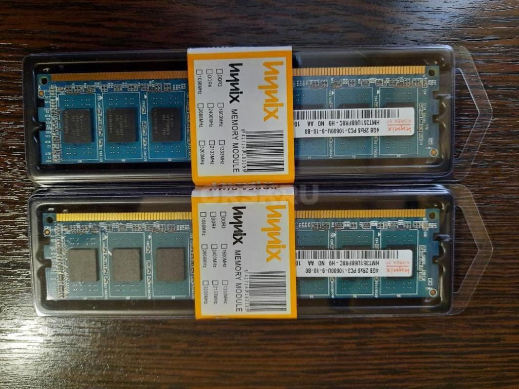 Продам оперативную память Hynix DDR3 1333 MHz DIMM PC-10600U, 2GB -- 2 штуки за 400 руб. - Новотроицк