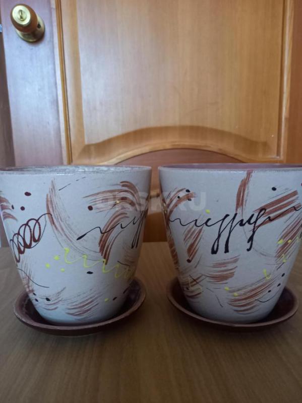 Горшки керамические для цветов-4шт.. - Орск