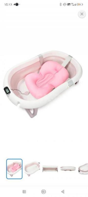 Продам детскую ванночку Babyton Pink со встроенным термометром и розовым матрасиком на креплениях. - Орск