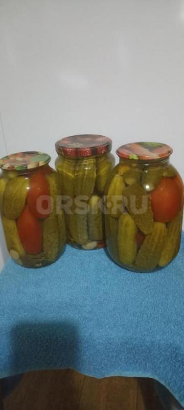 Домашние заготовки: Огурцы,помидоры, ассорти 3л 250р. - Орск