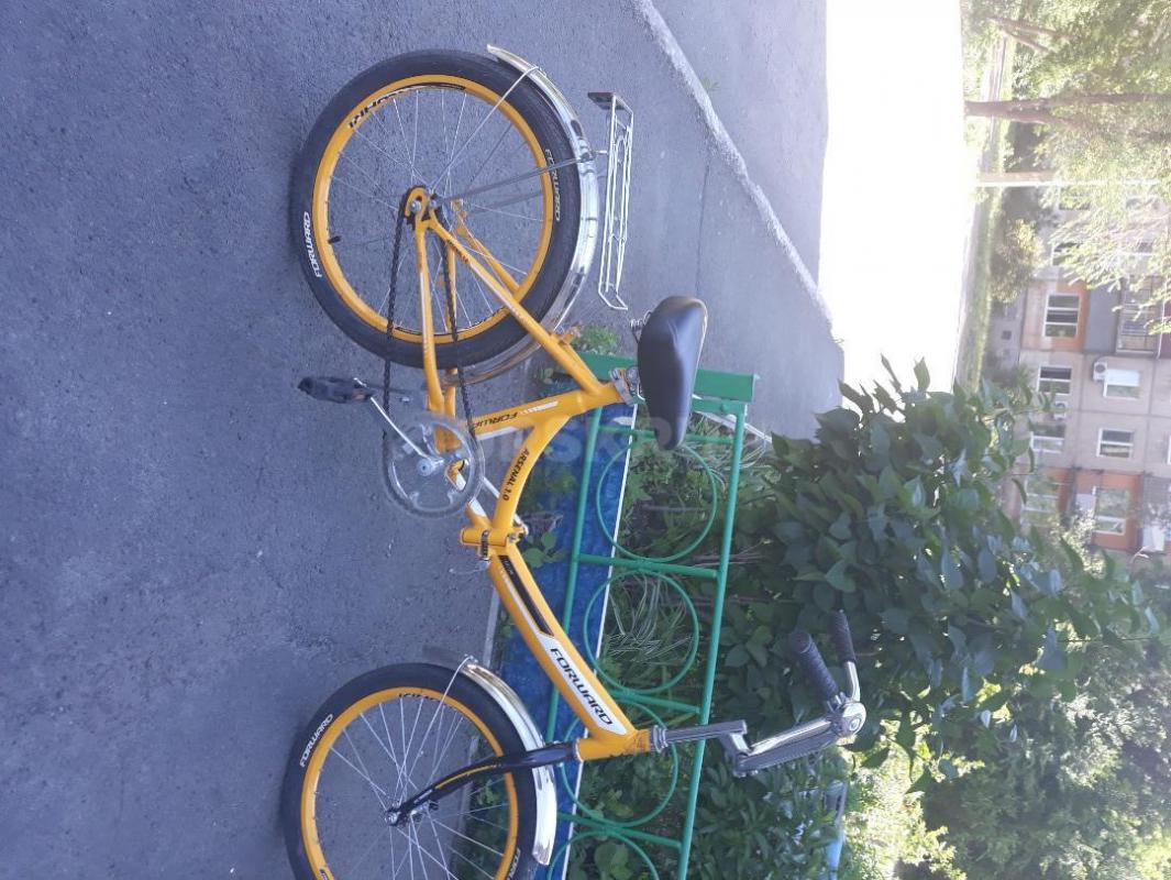 Подростковый велосипед б/у желтый Forward Arsenal складной колеса 14 состояние нового - Орск