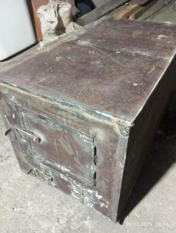 Продам печку высота 540мм ширина 520мм длина 910 толщина металла 8мм колосники съёмные 25тр - Орск