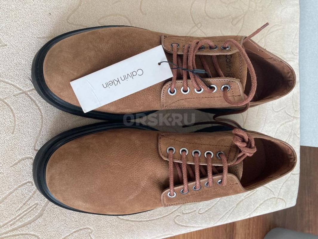 Туфли мужские 45 размер, Calvin Klein, натуральная замша, с этикеткой, привезли из Европы - Орск