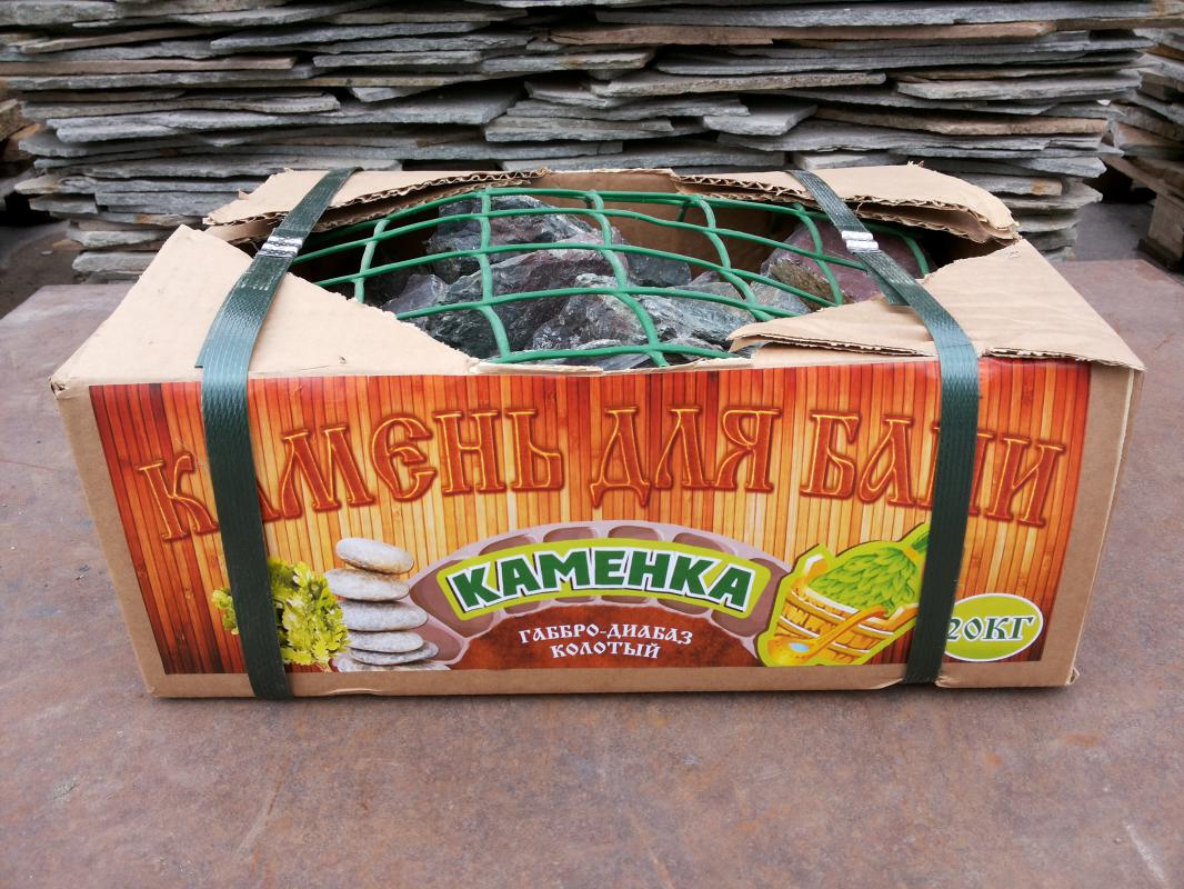 Камень для бани, сауны :
•Габбро-диабаз шлифованный:
весовой = 18,00 руб./кг
коробка (20 кг) = 390 р - Новотроицк