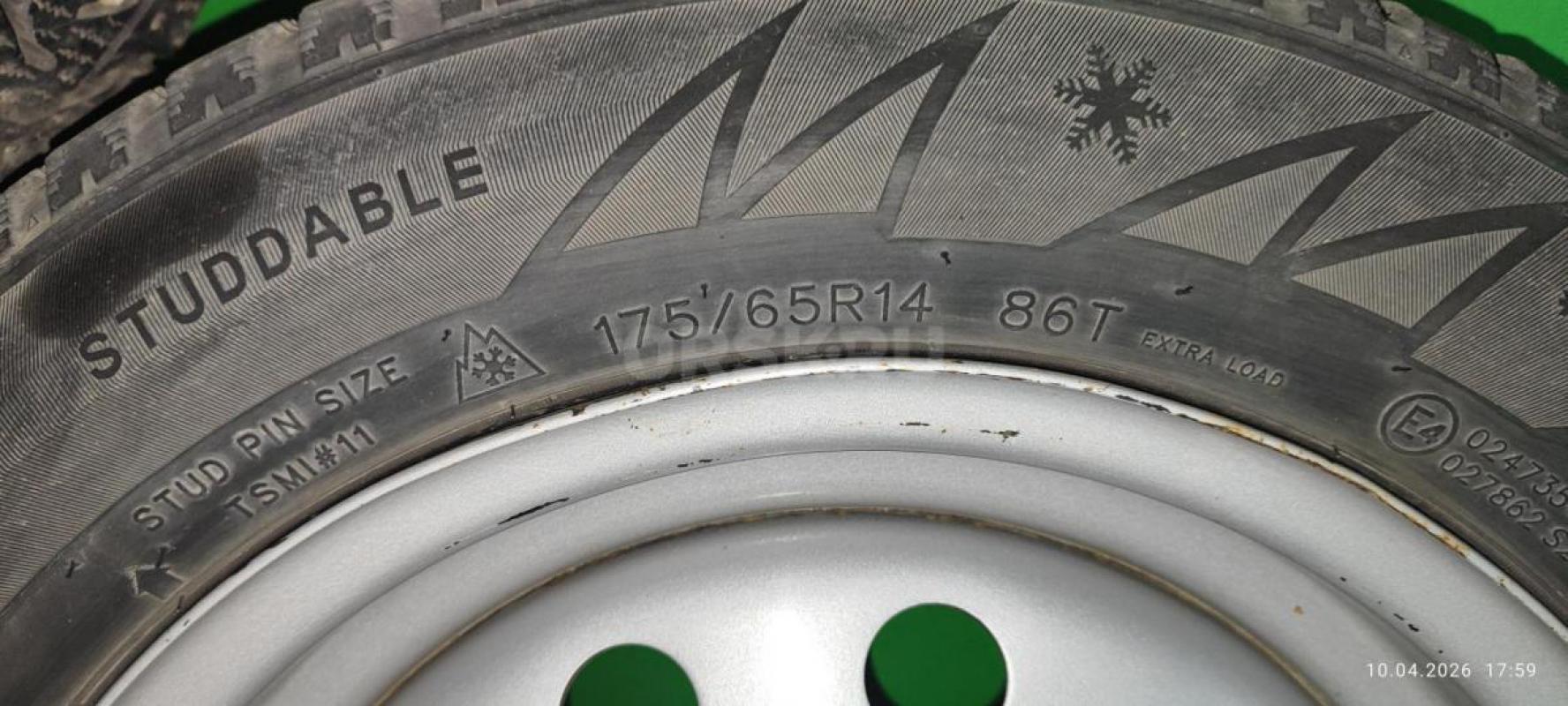 Комплект колёс 175/65 с дисками R14, зима без шипов. - Орск