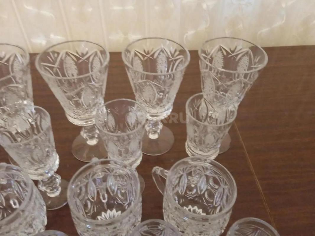 Набор хрустальных рюмок и фужеров. - Орск