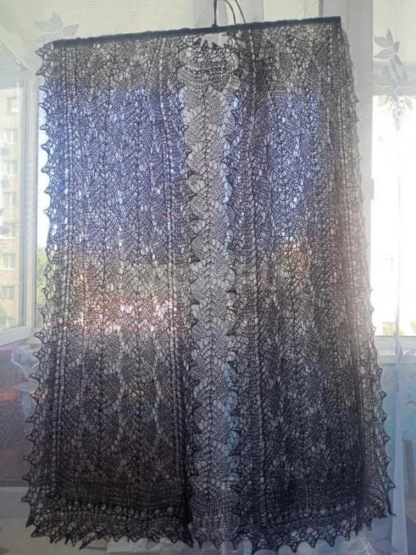 Оренбургская пуховая паутинка, ручная работа . - Орск