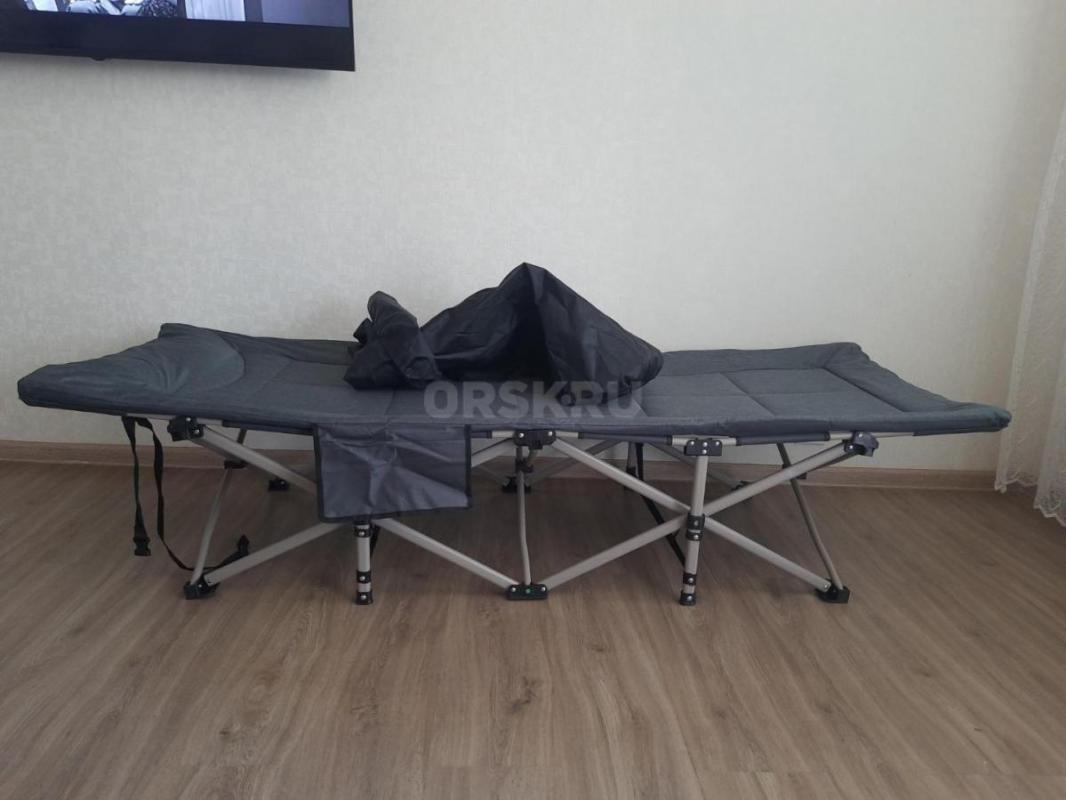 Раскладушка трансформер с матрасом туристическая с чехлом для хранения и переноски. - Гай