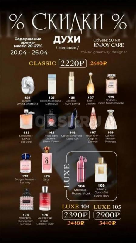 Качественные духи. - Орск