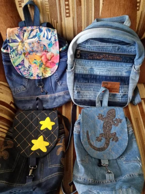 Продам джинсовые сумки шоперы, пляжные, сумки карманы, джинсовые рюкзаки. - Орск