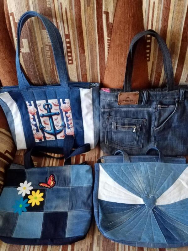 Продам джинсовые сумки шоперы, пляжные, сумки карманы, джинсовые рюкзаки. - Орск