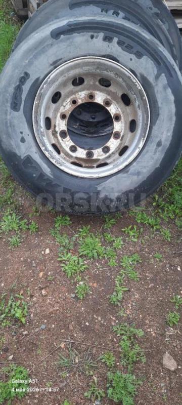 Шины бескамерные R 22.5 б/у на КАМАЗ, МАЗ, есть колёса в сборе, есть на 285, есть на 315. - Новоорск