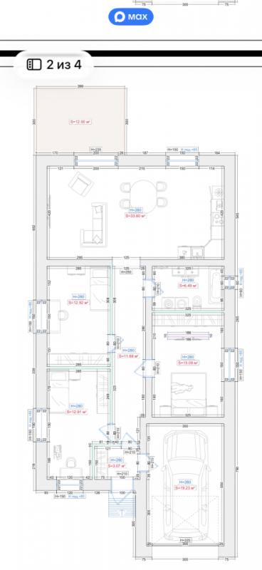 🏡 Нoвый киpпичный дом c гаражем (136 м&sup2;) в прoдаже! - Соловьевка