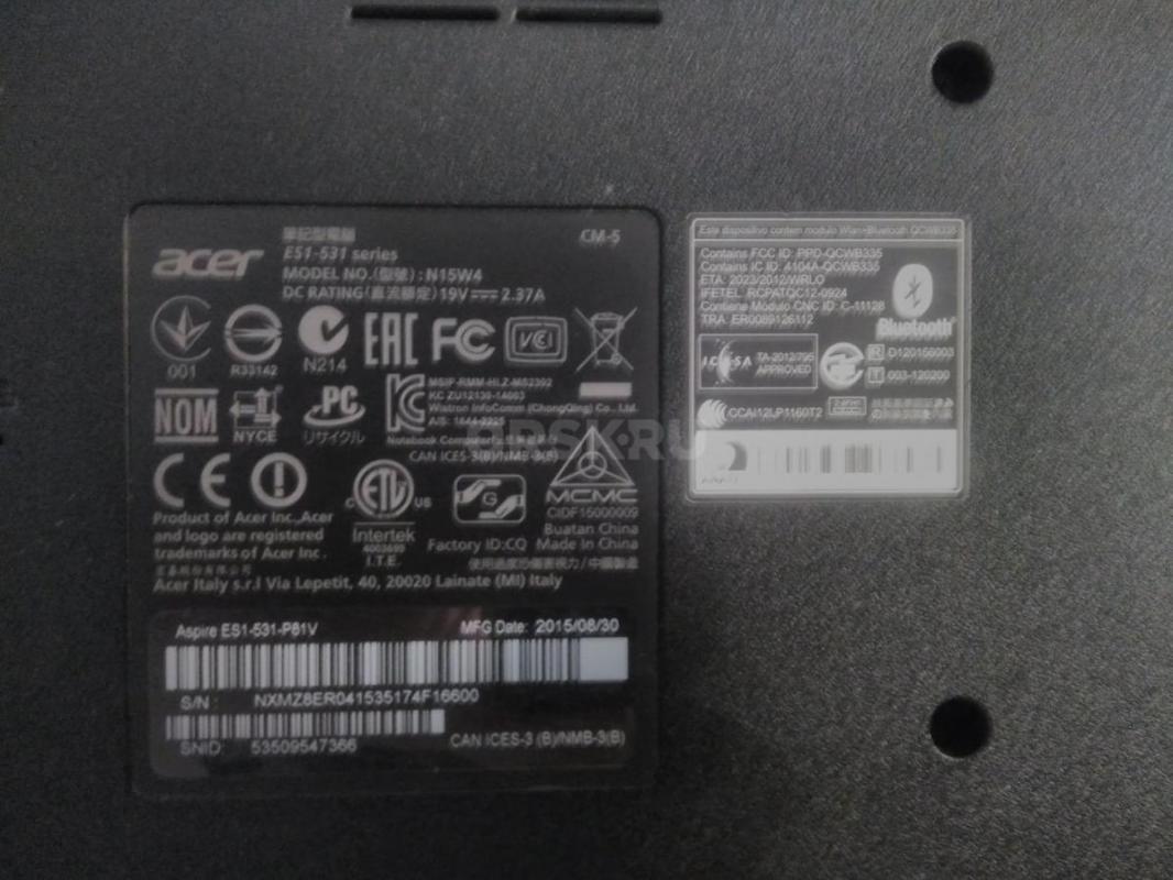 Продам 15.6" Ноутбук Acer Aspire ES 15 ES1-531-P81V (HD) Pentium N3700(1.6)/2048/500/IntelH - Орск