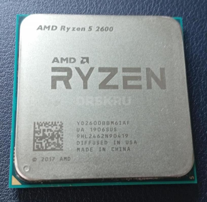 Процессор AMD Ryzen 5 2600 AM4 (YD2600BBM6IAF), 6/12 до 3.9 ГГц, 2xDDR4 2933, без графики, OEM, такж - Орск