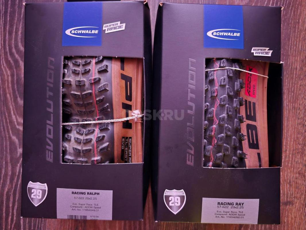 Топовые Велопокрышки Schwalbe RACING RAY и RALPH Evolution Line 29 x 2.25, арт. 11654050.01, 67 EPI, - Орск