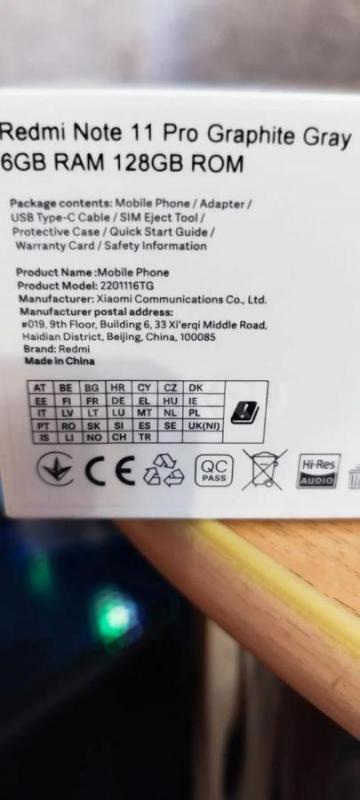Продам смартфон Xiaomi Redmi Note 11Pro 128GB в отличном состоянии за 4500р. - Орск